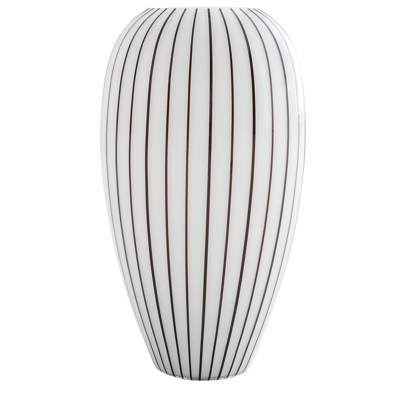 Vaso a righe bianco e nero