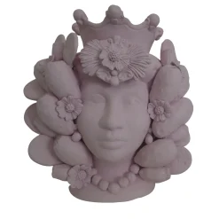 Vaso a testa Donna Rosa