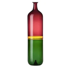Vaso alto Bolle di Tapio Wirkkala in rosso/verde
