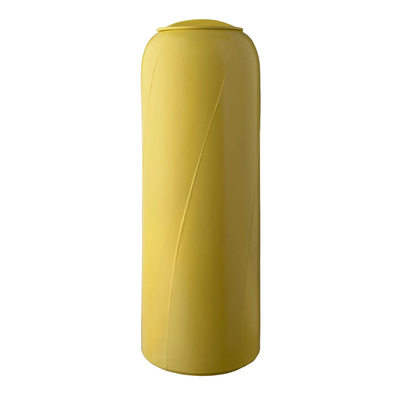 Vaso alto giallo A con coperchio di Benjamin Hubert