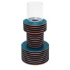 Vaso alto in velluto bicolore