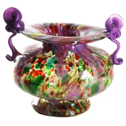 Vaso Anfora in Vetro di Murano Orchidea