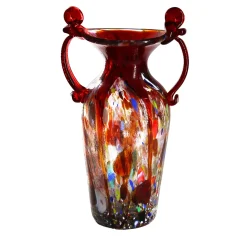 Vaso Anfora in Vetro di Murano Rosso