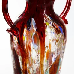 Vaso Anfora in Vetro di Murano Rosso