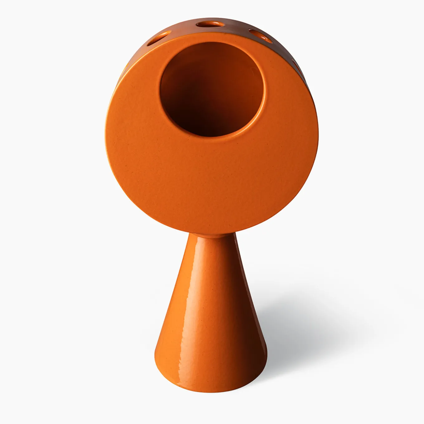 Vaso arancione della serie Combinabile di Aldo Londi