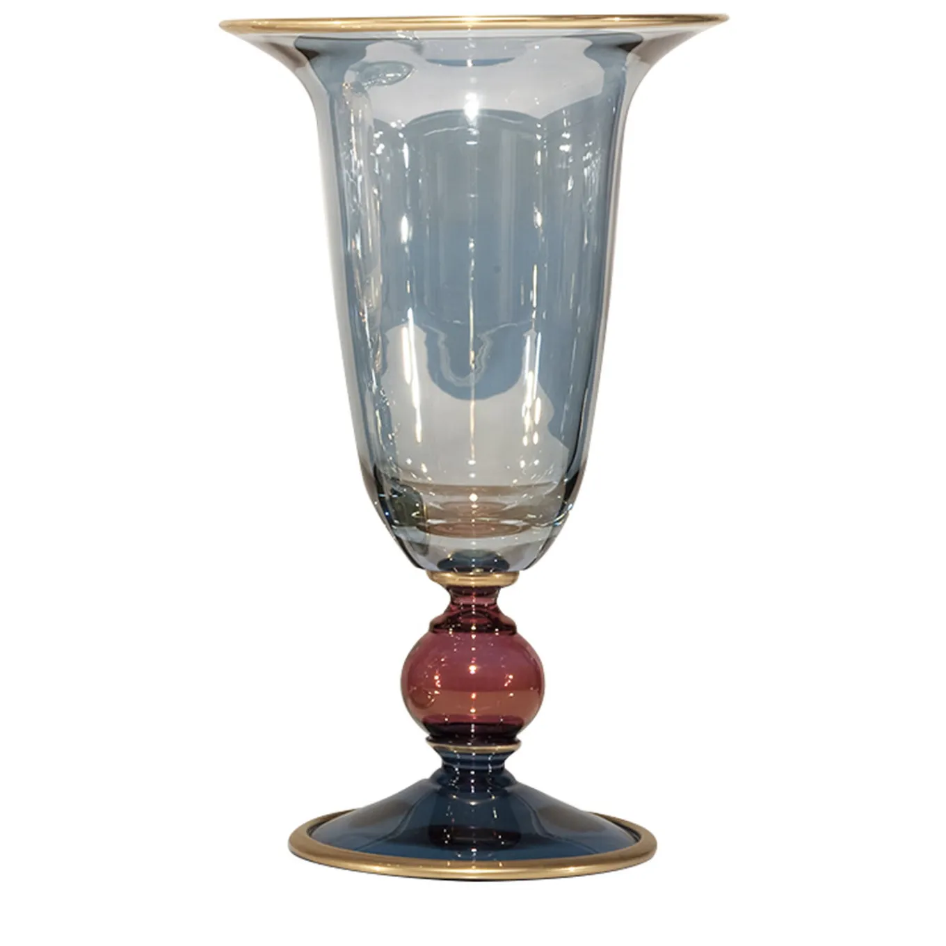 Vaso Arlecchino blu pallido