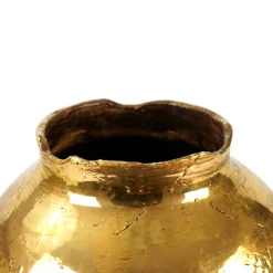 Vaso Astra in ceramica oro di Gabriele Mengoni