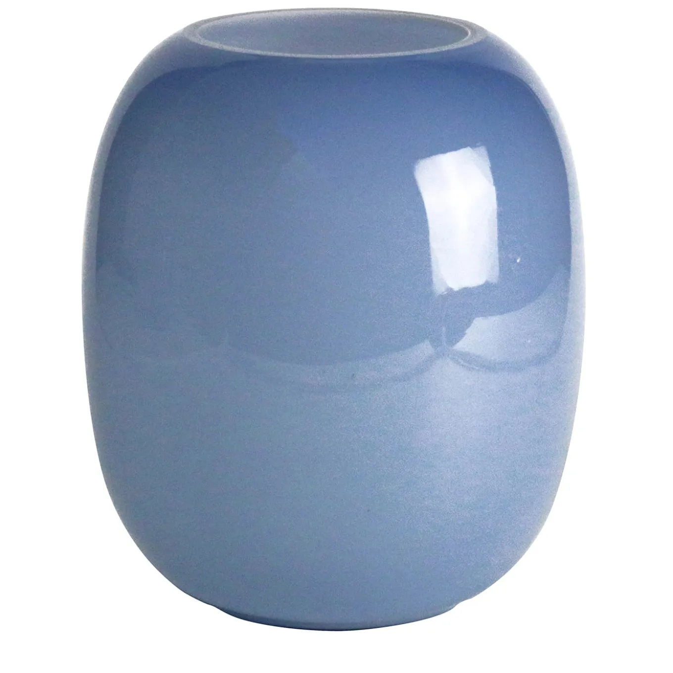 Vaso azzurro alto e sporgente