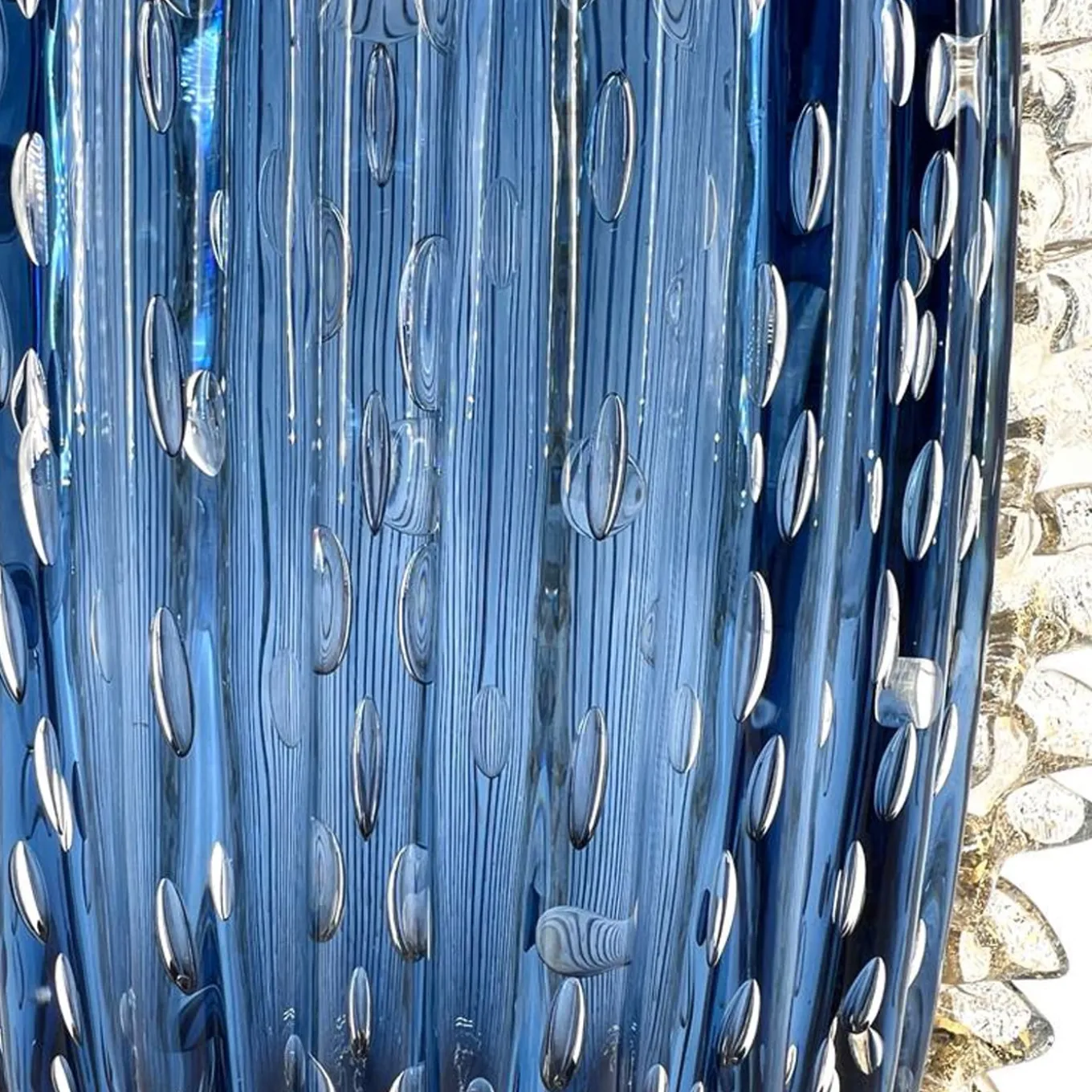 Vaso Balloton blu marino e trasparente
