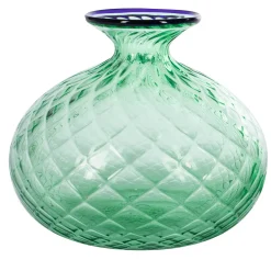 Vaso Balloton verde con bordo blu