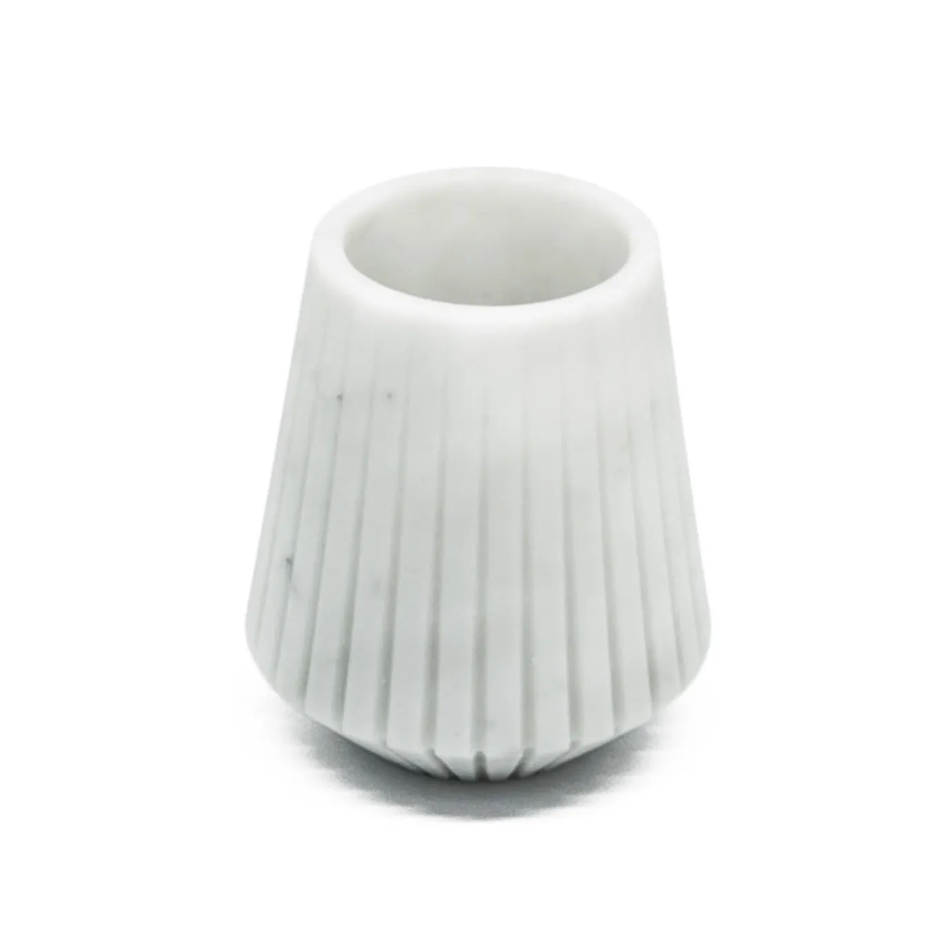Vaso basso in marmo bianco di Carrara di Jacopo Simonetti