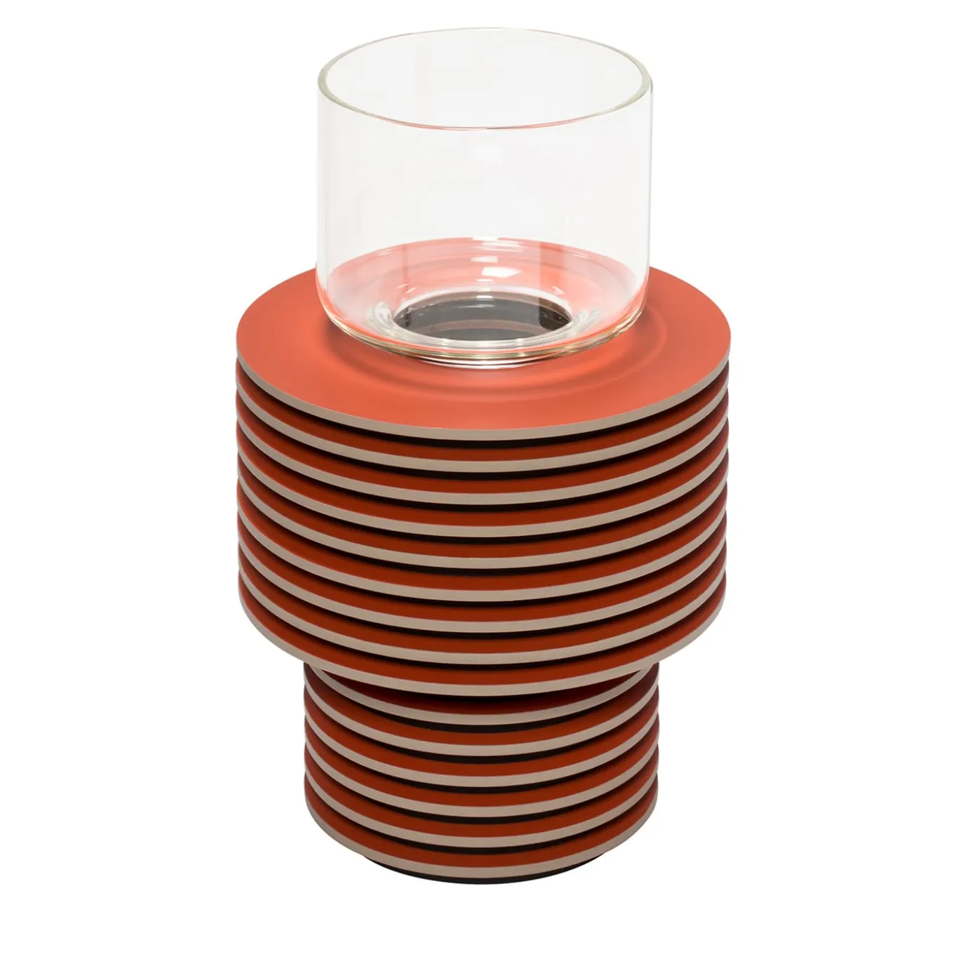 Vaso basso in velluto bicolore #2