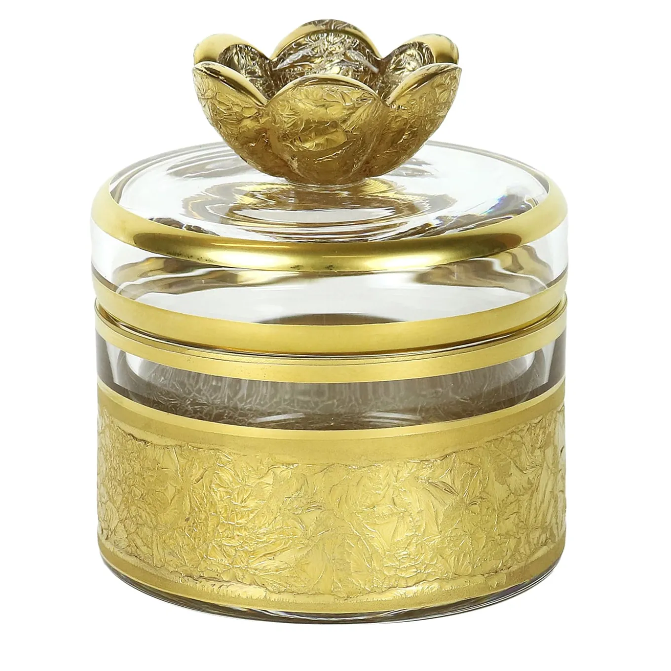 Vaso basso in vetro con base ispirata a Michelangelo