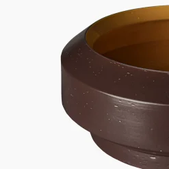 Vaso basso Tribe marrone e giallo di Arik Levy