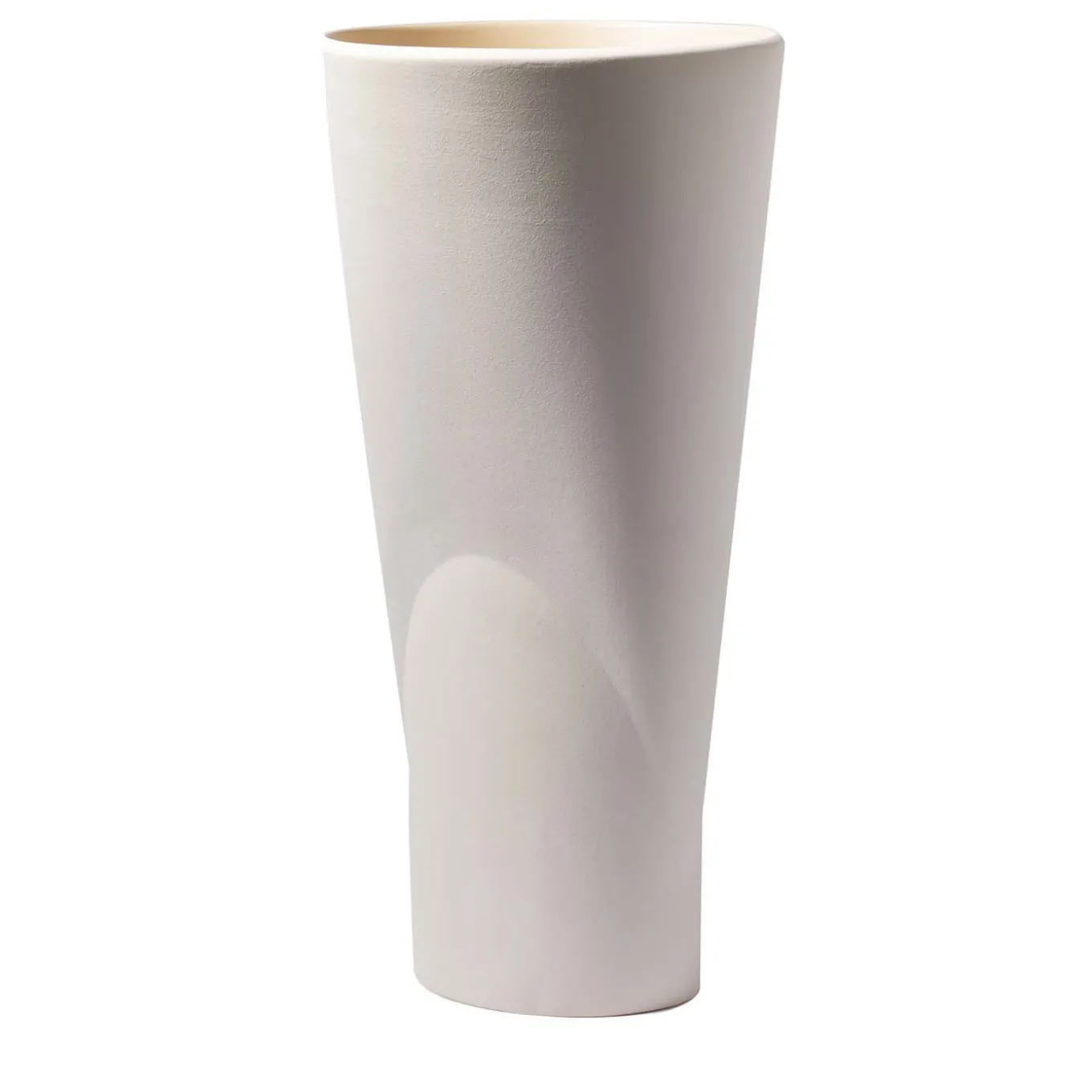 Vaso bianco alto Chamelea