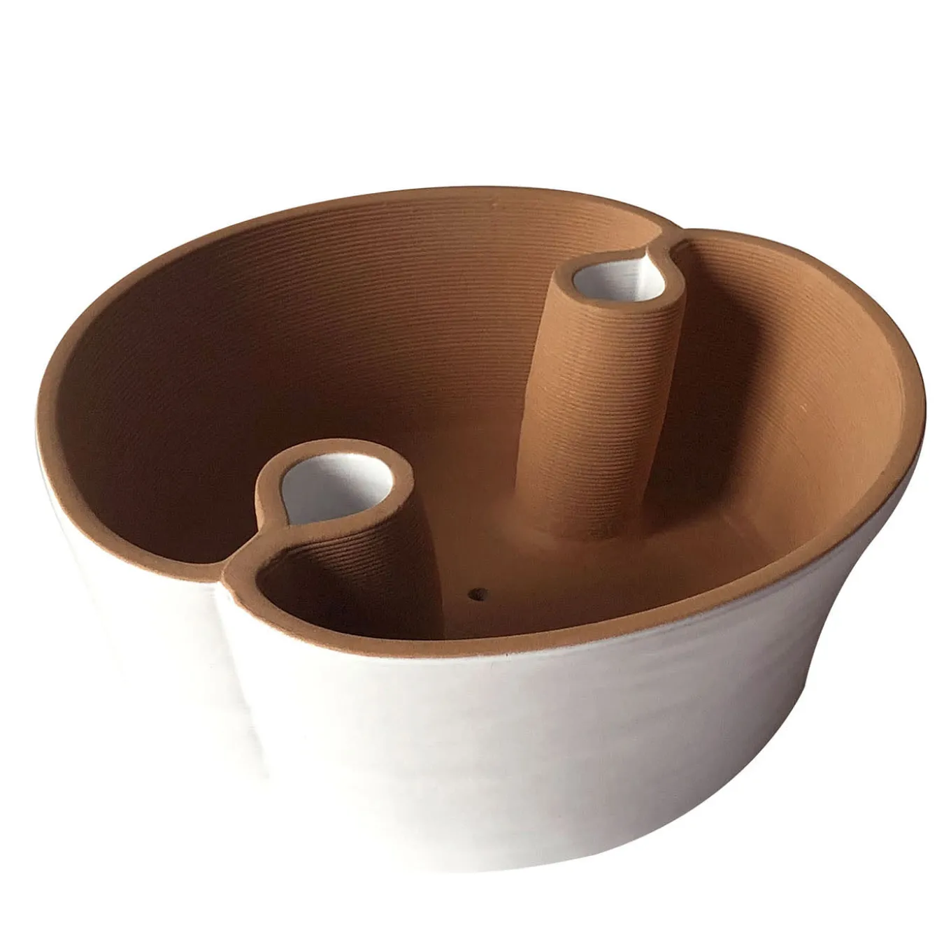 Vaso Bitubo bianco