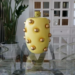Vaso BonBon Lemon in ceramica gialla