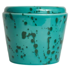 Vaso Cachepot in ceramica verde e acqua