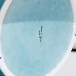 Vaso Cachepot in ceramica celeste e blu