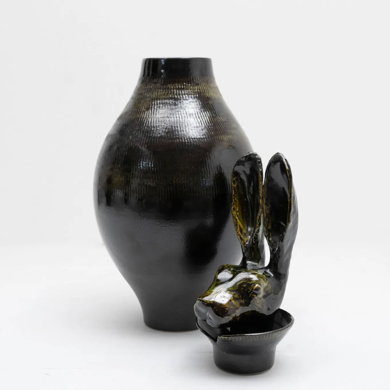 Vaso Canopo Lepre Nero XL