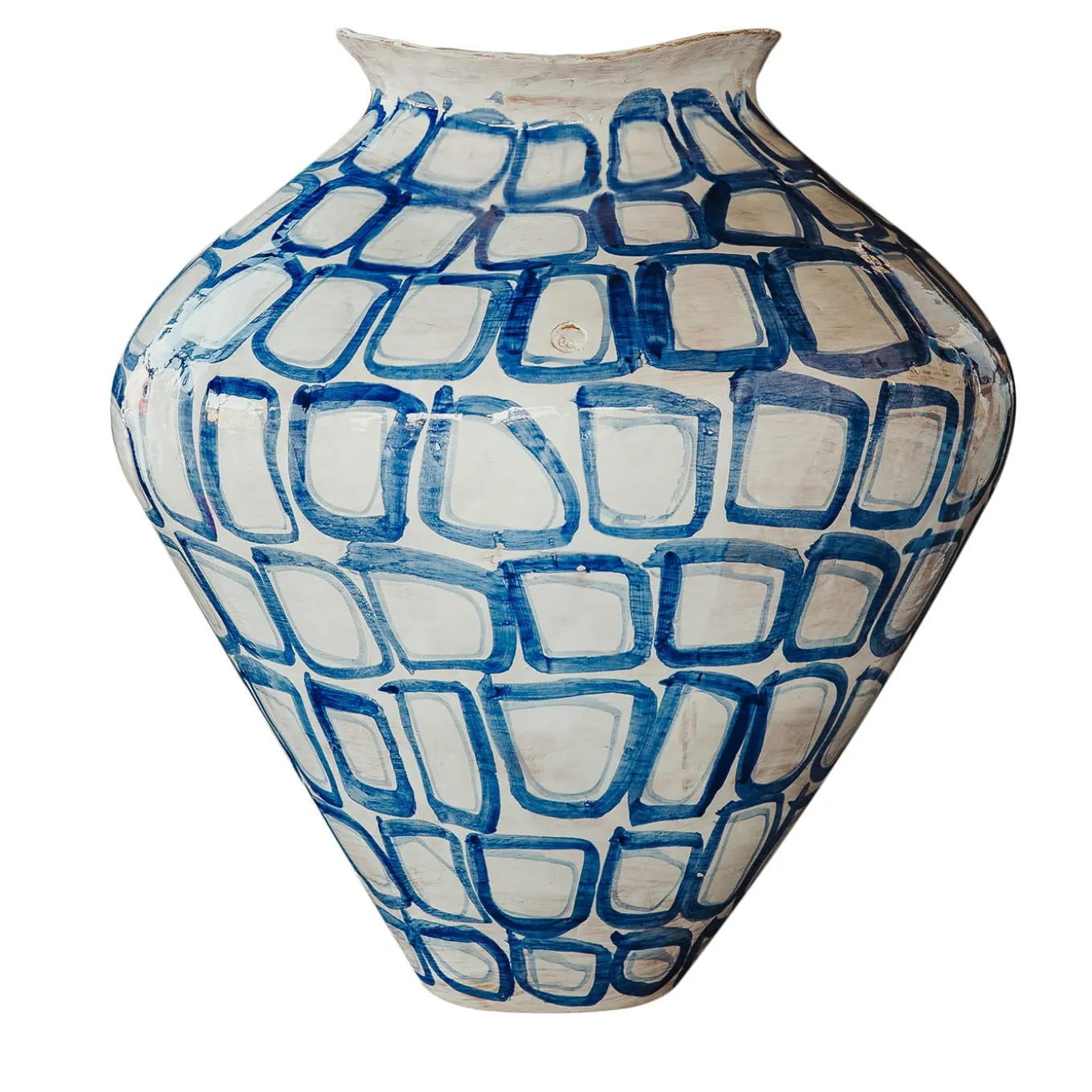 Vaso Ceramica Areté Trame Blu