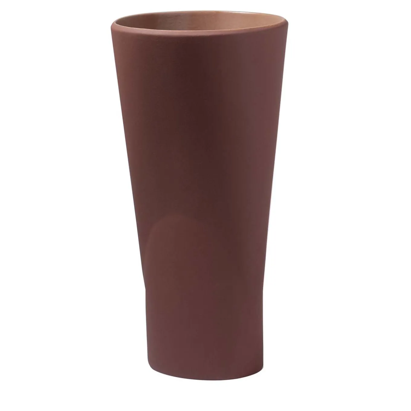 Vaso Chamelea alto marrone scuro