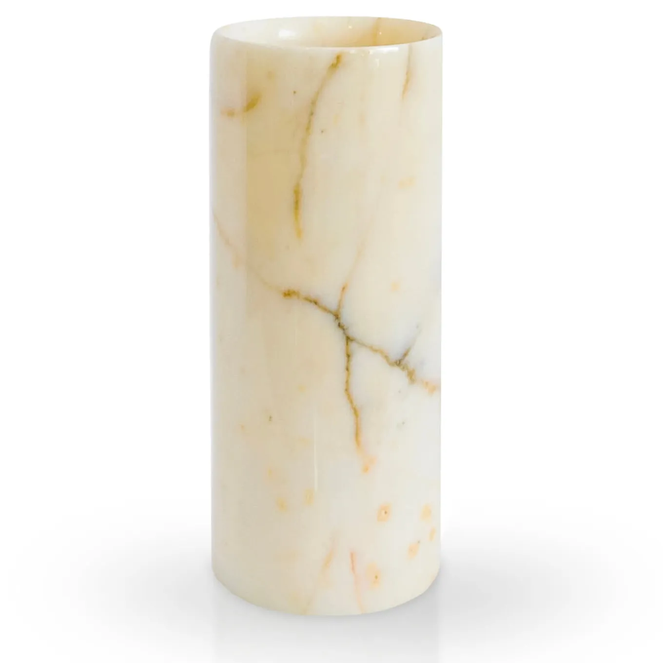 Vaso cilindrico in marmo di Paonazzo