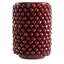 Vaso Cilindrico Medio per Fiori Bordeaux