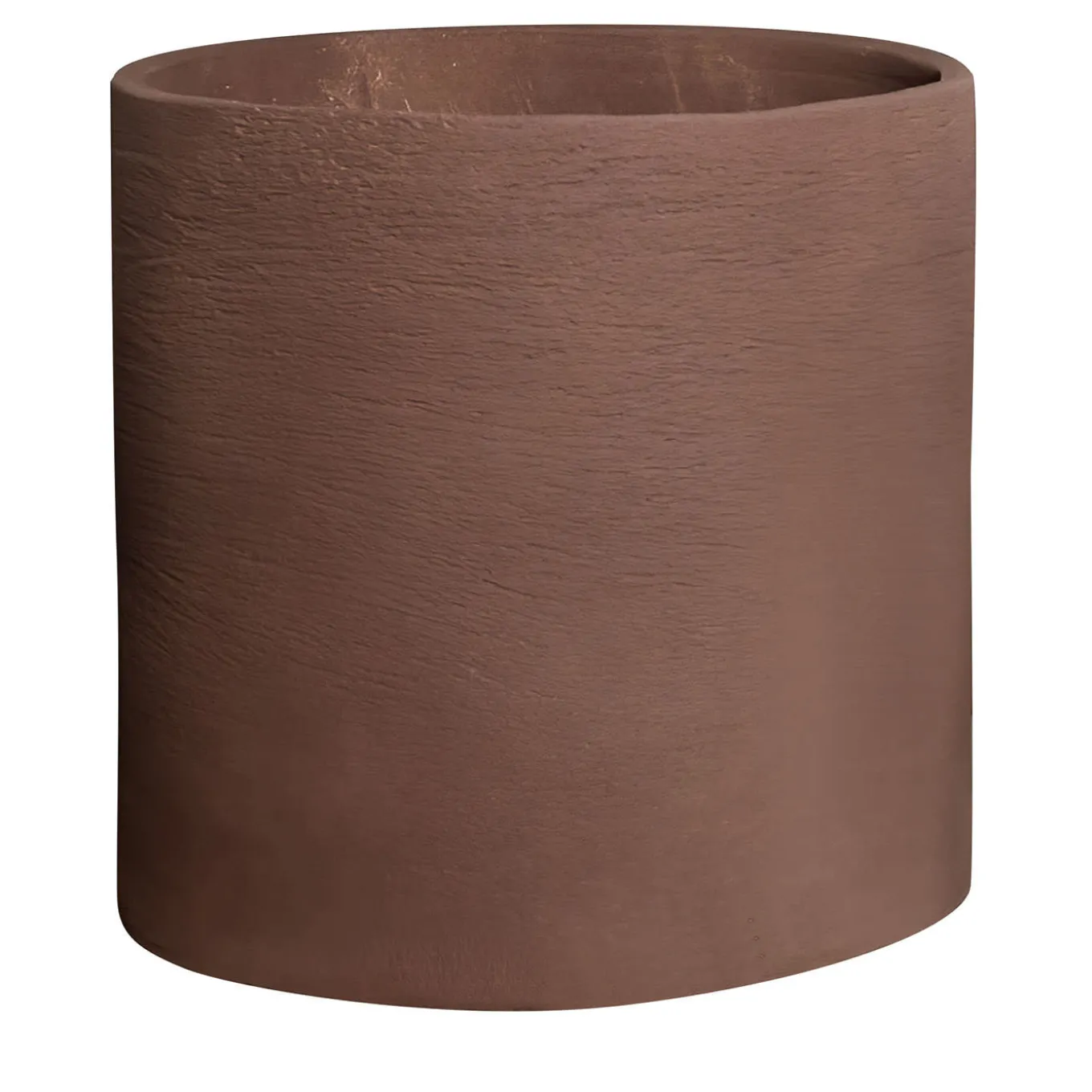 Vaso cilindrico Milano in ceramica marrone