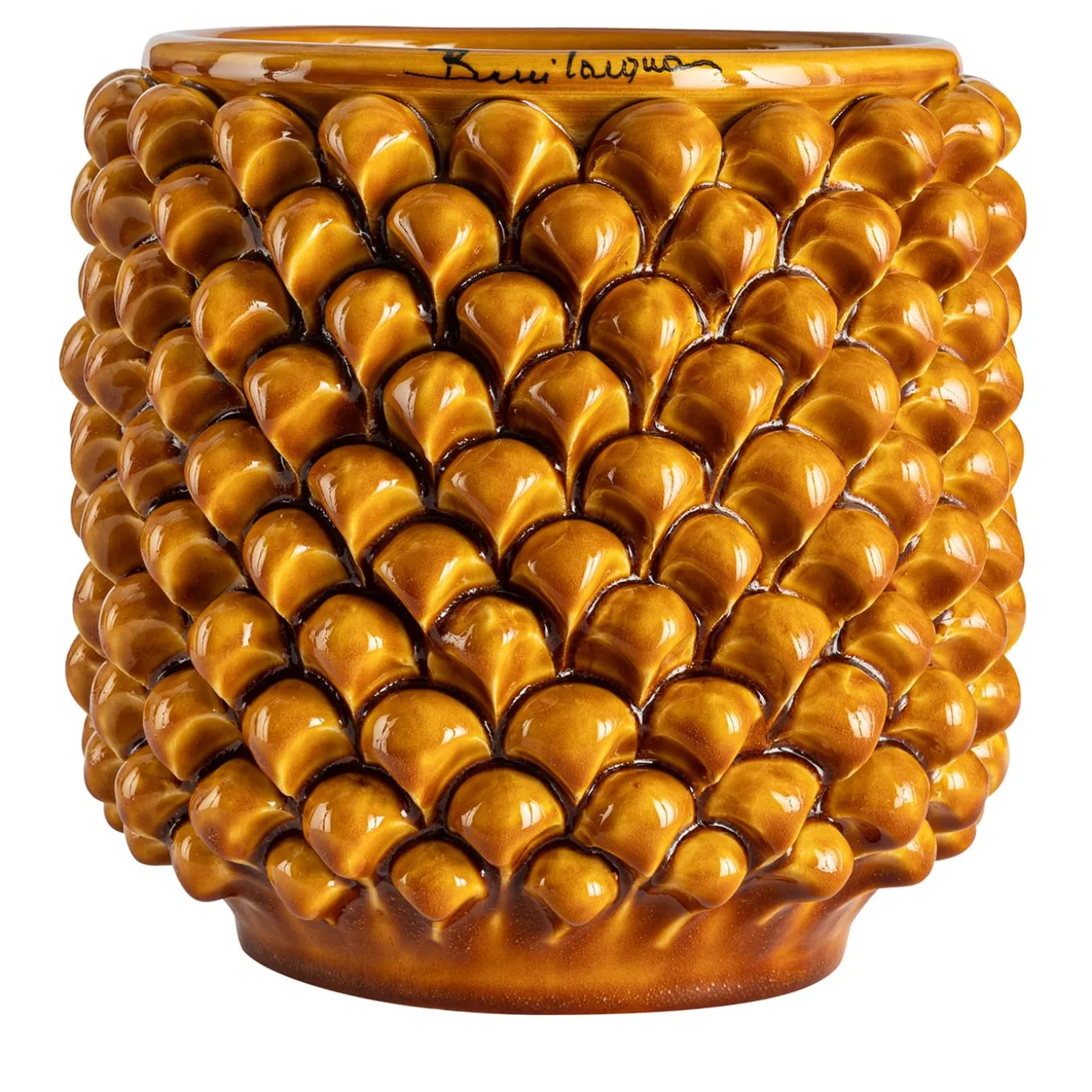 Vaso Cilindrico Piccolo per Fiori Giallo Miele
