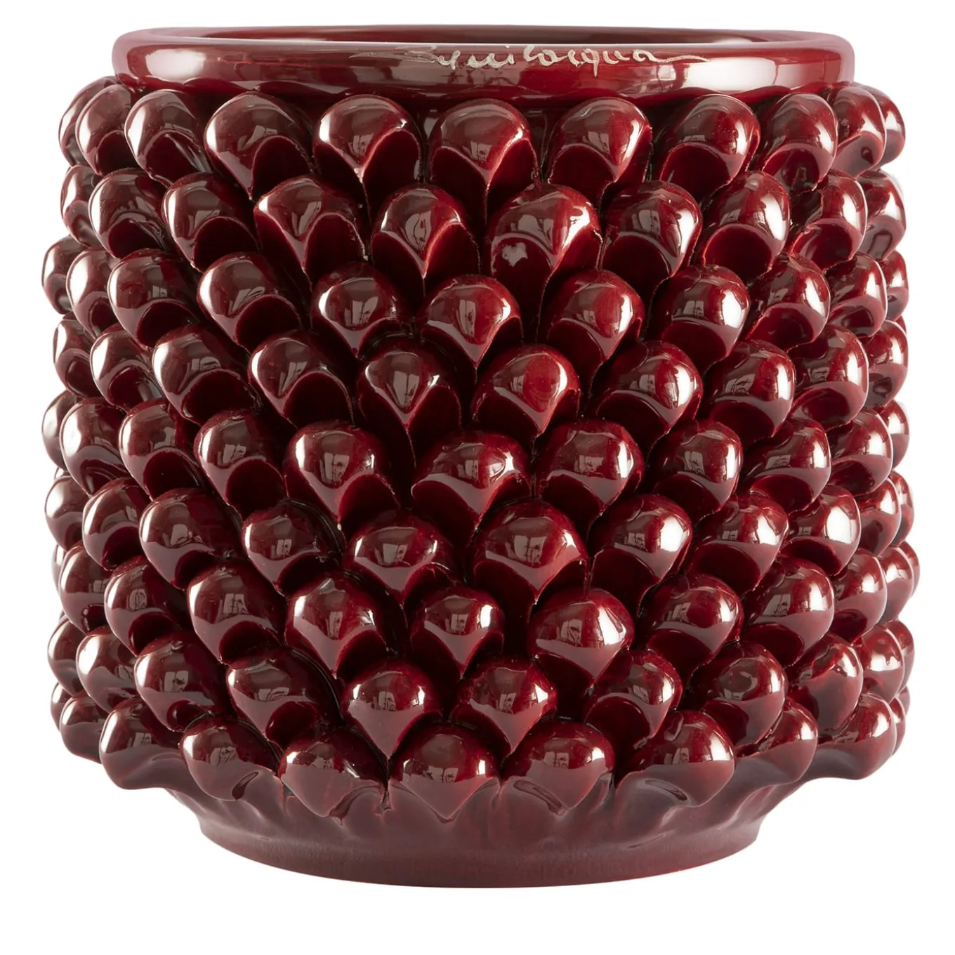 Vaso Cilindrico Piccolo per Fiori Bordeaux