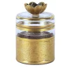 Vaso con coperchio in vetro con base ispirata a Michelangelo