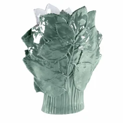 VASO CON FOGLIE D'ACERO - VERDE