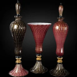 Vaso con piede in oro e rubino Stmtrub