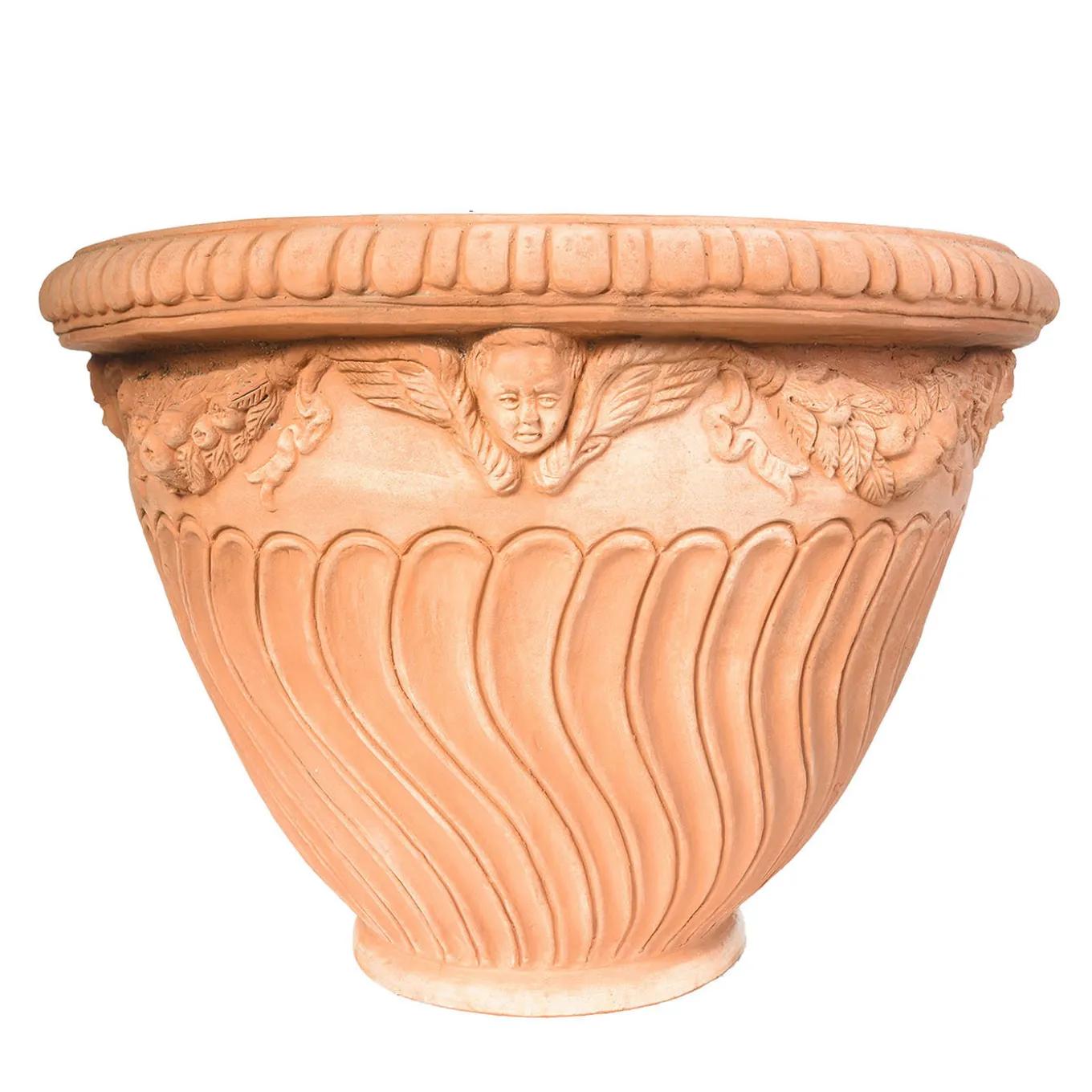 Vaso con teste di angeli