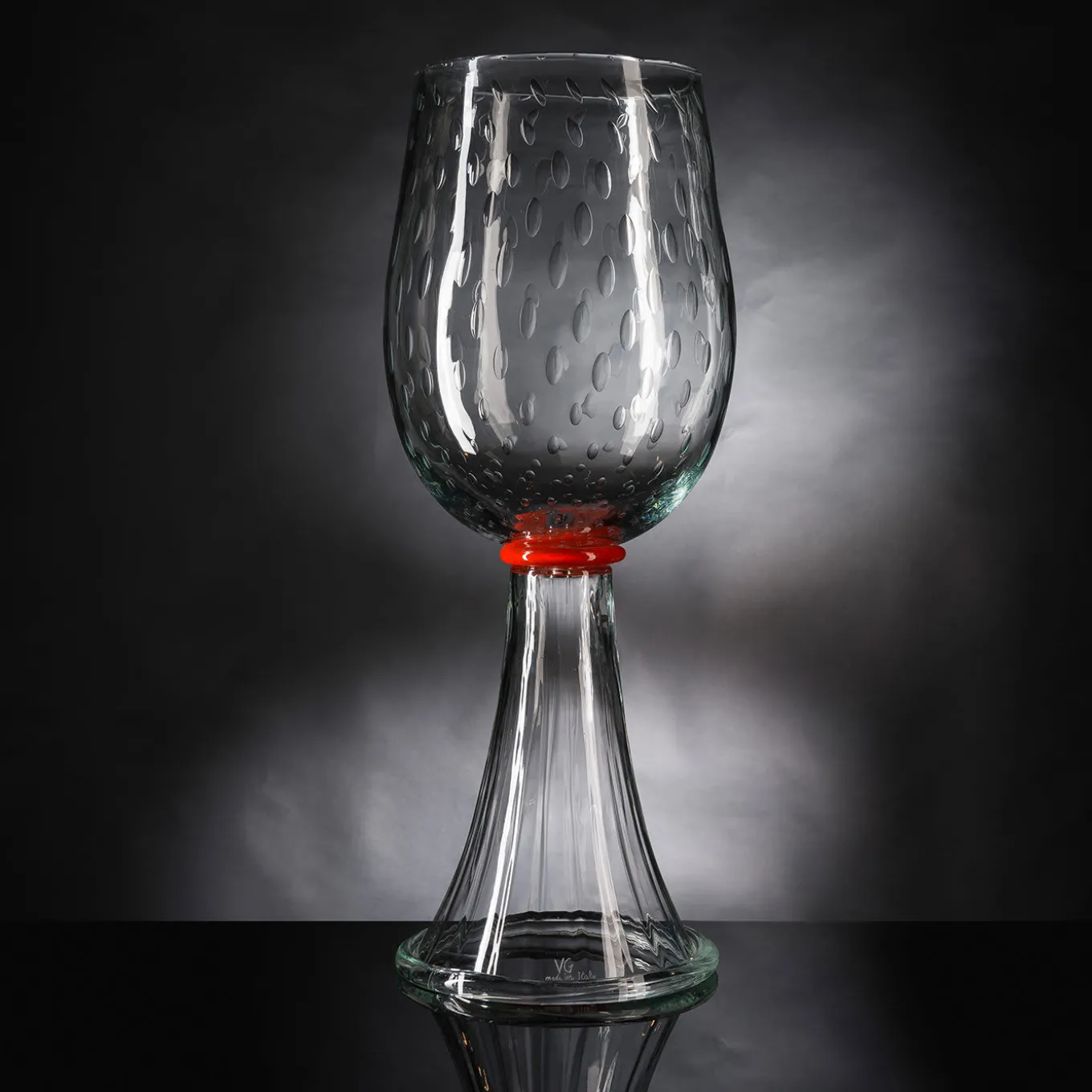Vaso Correr trasparente e arancione