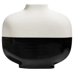 Vaso corto Palma Bianco e Nero