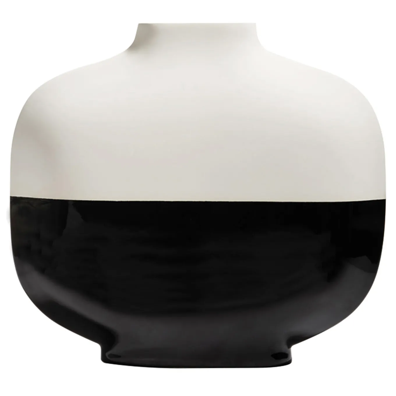 Vaso corto Palma Bianco e Nero