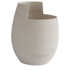 Vaso Cut Medio Colore Sabbia Chiara in Ceramica