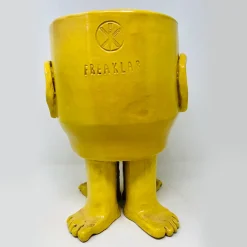 Vaso da fiori giallo medio Walking Head