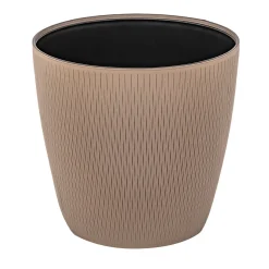 Vaso da fiori in seta marrone