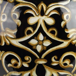 Vaso Damask in ceramica nero