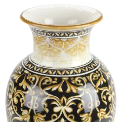 Vaso Damask in ceramica nero