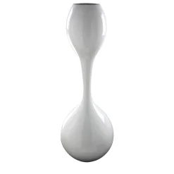 Vaso decorativo bianco lucido Clessidra