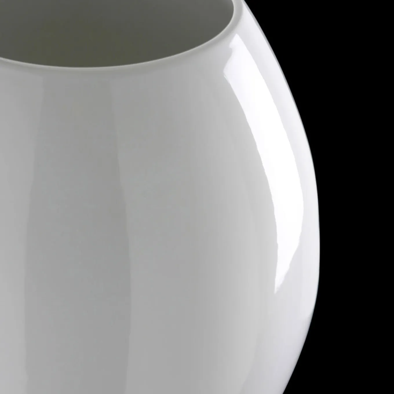 Vaso decorativo bianco lucido Clessidra