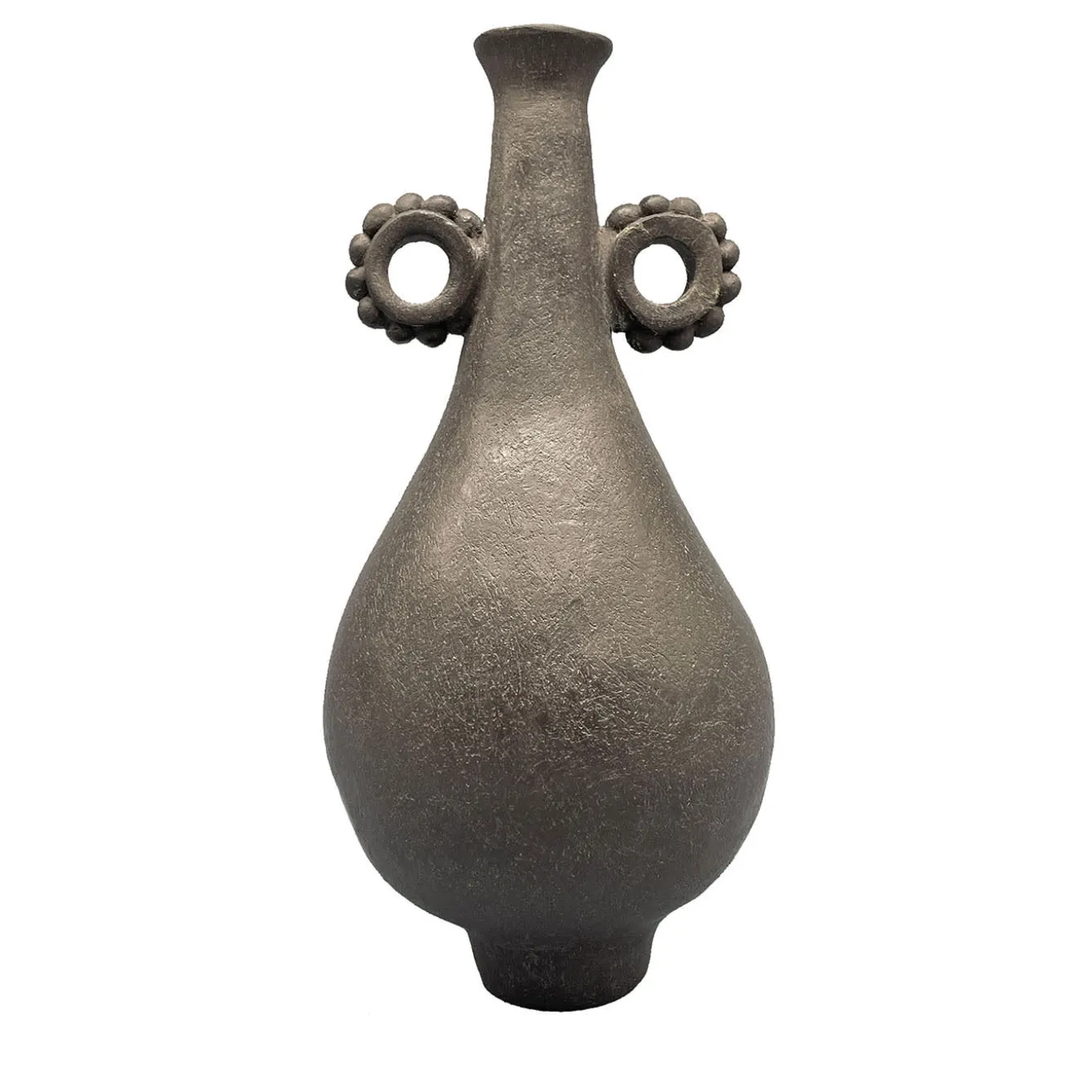 Vaso decorativo in gres nero N.22