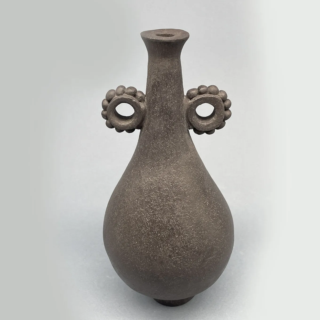 Vaso decorativo in gres nero N.22