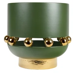 Vaso Decorativo Kósmos Grande in Ceramica Verde