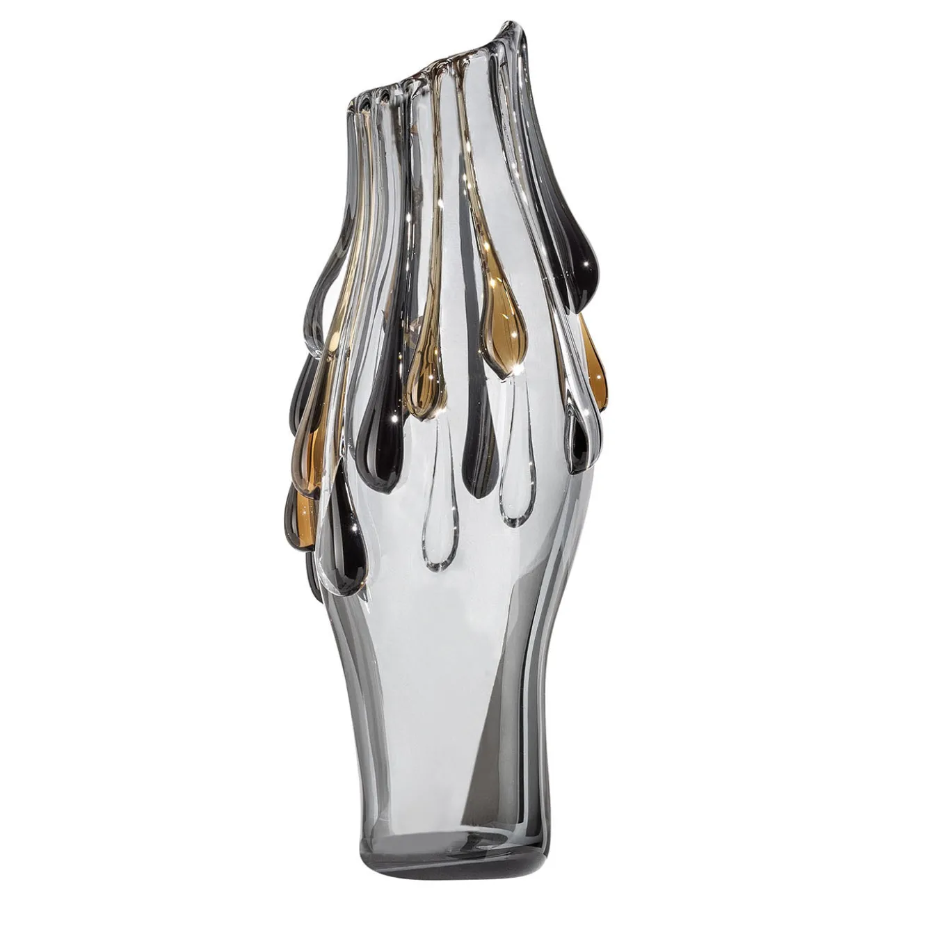 Vaso decorativo Like A Dodge in vetro di Murano grigio