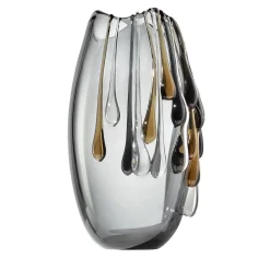Vaso decorativo Like an Egg ovale in vetro grigio